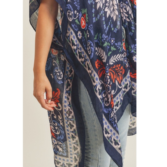 "The Enya" Navy Boho Kimono - Picture 3 of 3